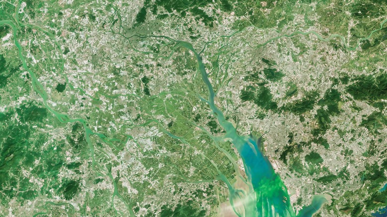 Pearl River Delta satellite photograph