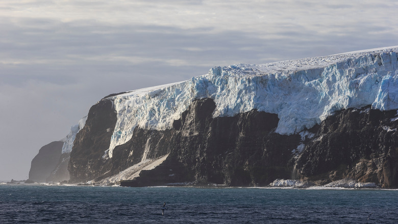 The cliffs of Bouvet Island are steep