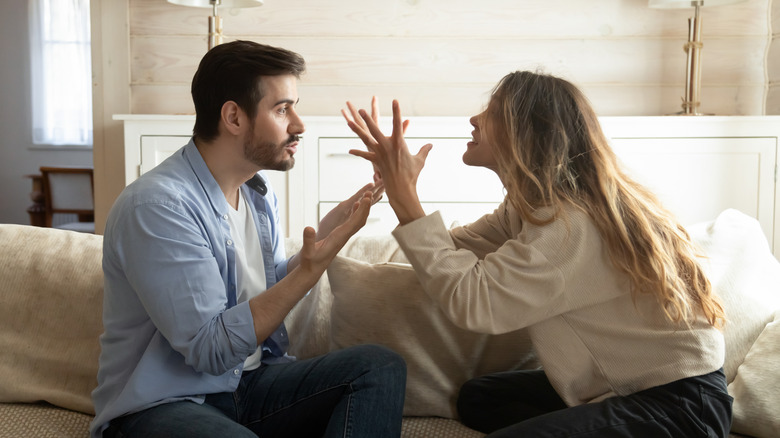 Couple arguing with each other