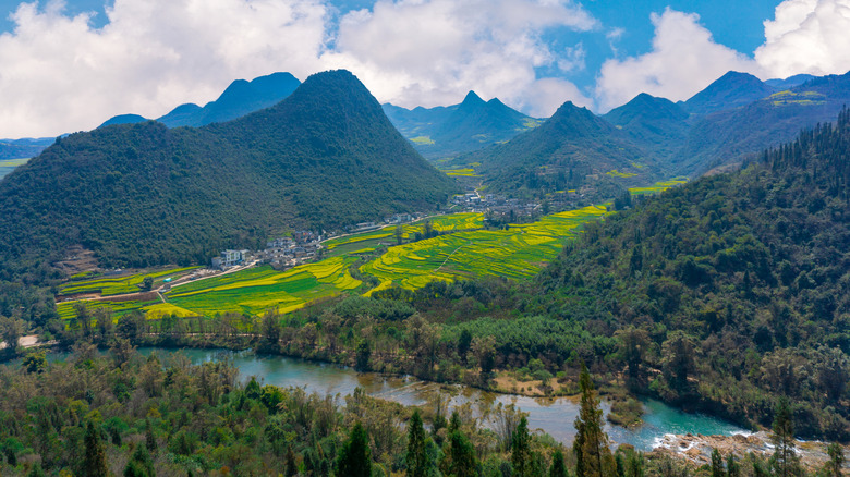 Aerial view of Yunnan, China