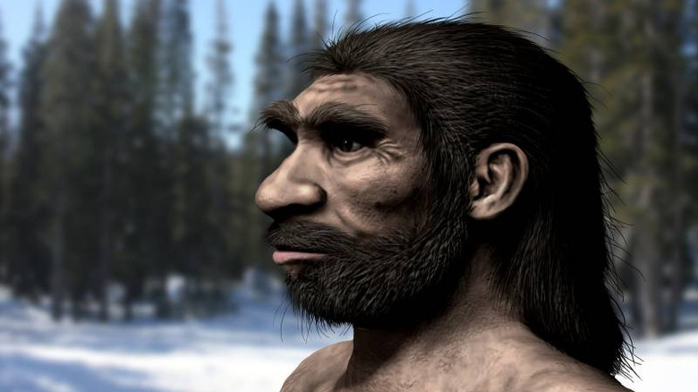 3D illustration of Homo longi male