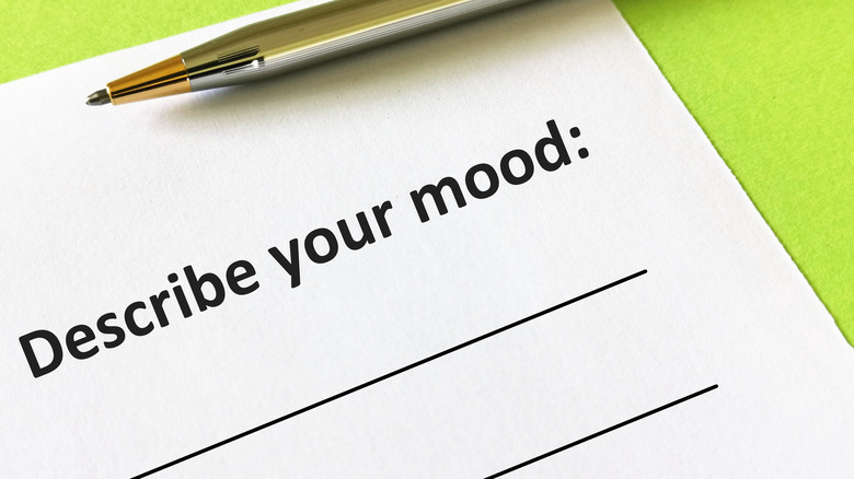 mood questionnaire left blank