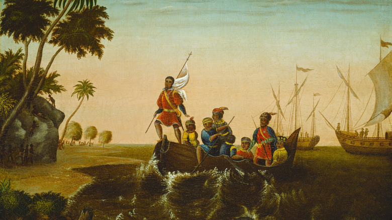 The Landing of Columbus, circa 1837 by artist Edward Hicks