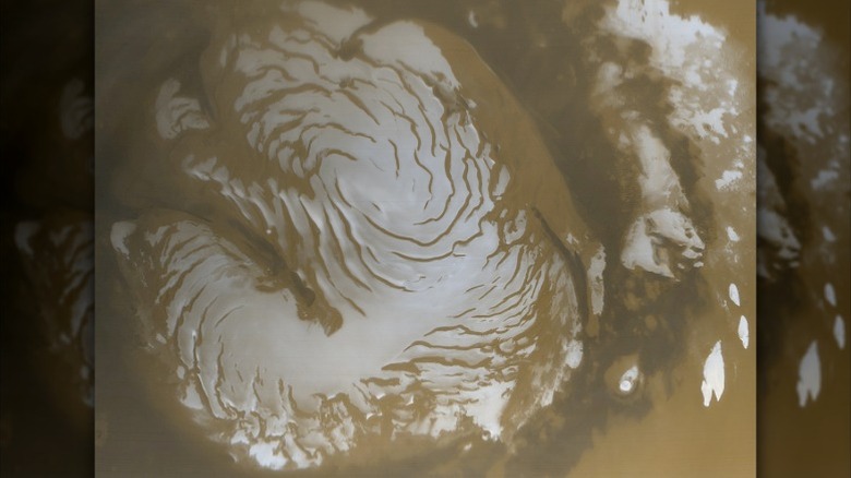 Northern ice cap of Mars