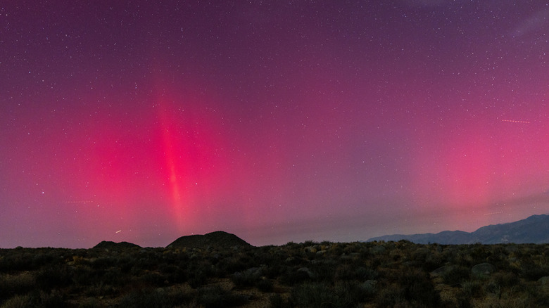 northern lights in California