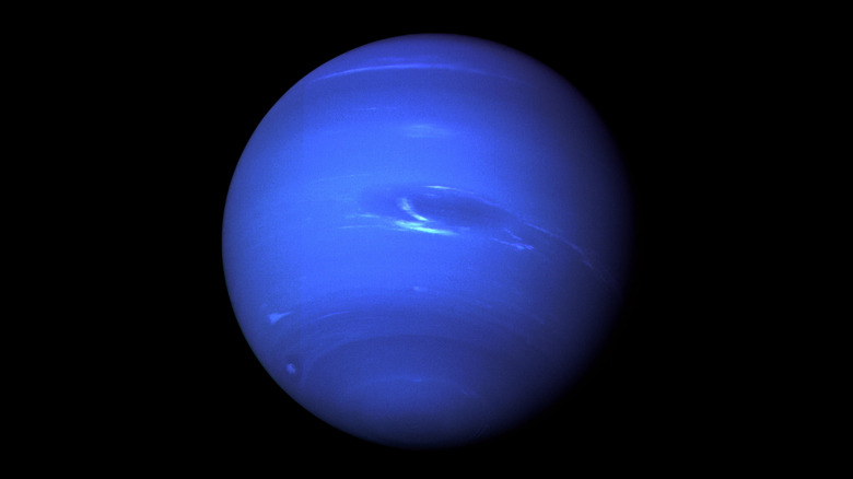 Voyager 2 image of Neptune in space