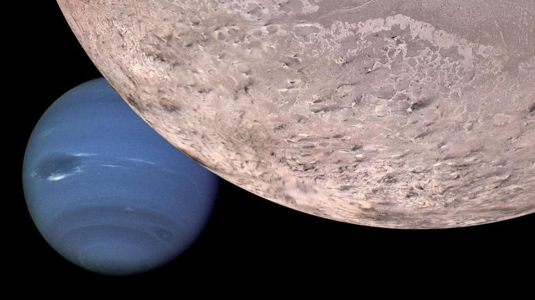 Neptune behind Triton