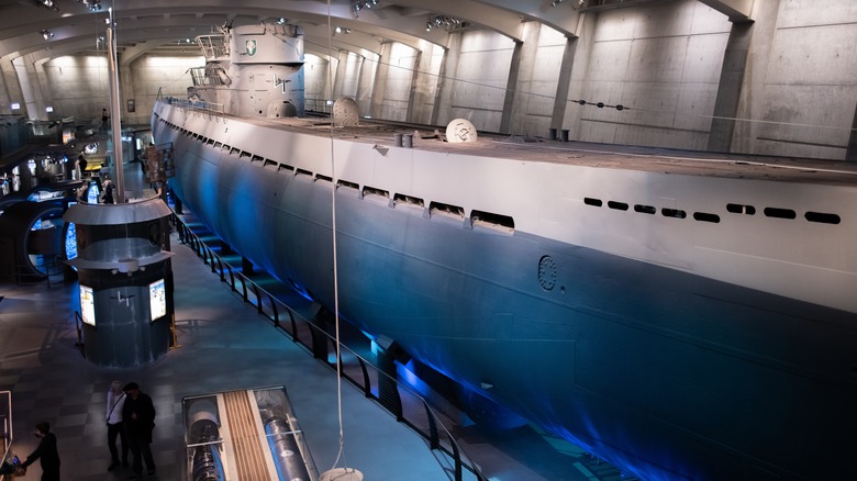 German U-505 submarine on display at the Griffin Museum of Science and Industry