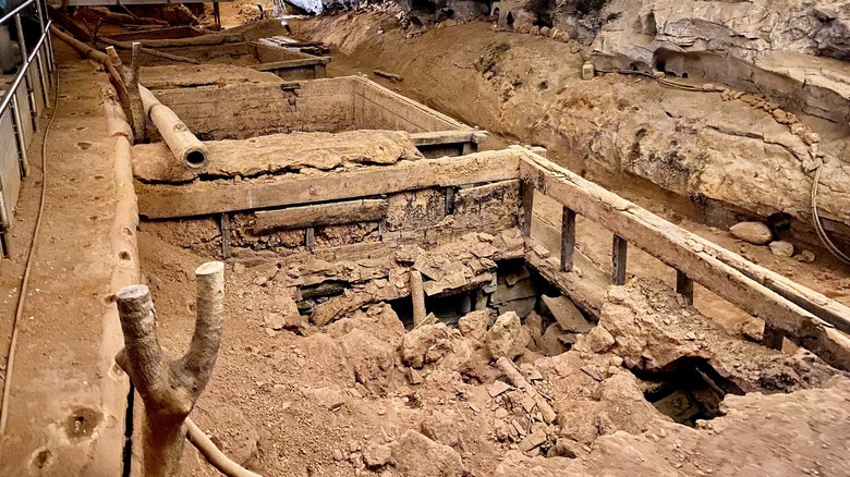 Remnants of saltpeter mining in Mammoth Cave