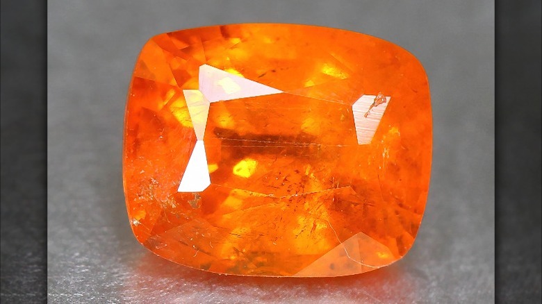 Close-up of orange gemstone