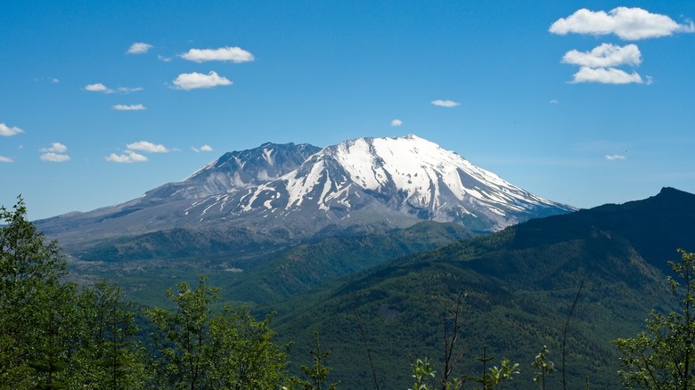 Clear view of Mount Saint Helens from Elk Rock lookout