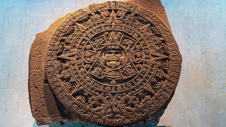 Aztec calendar monolith in Mexico City