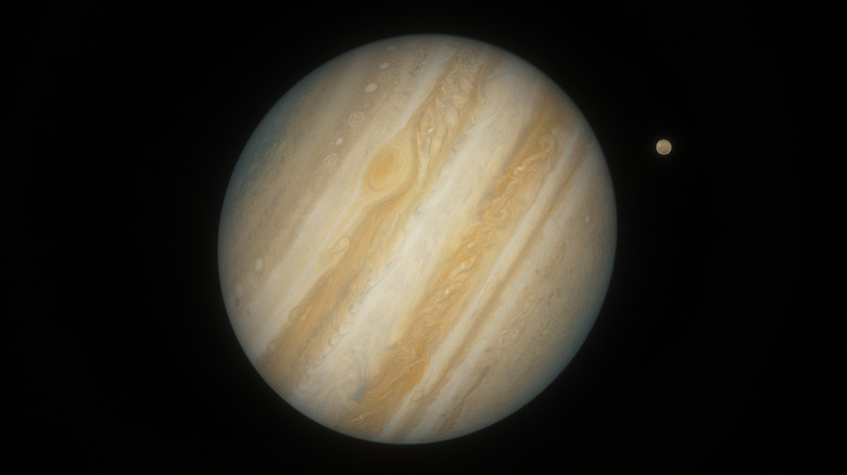 Image of Jupiter and one of its moons