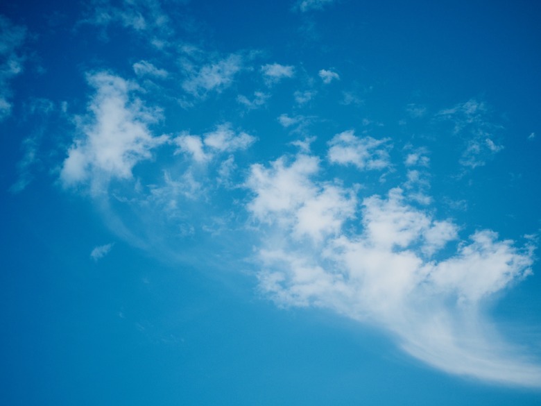 Landscape with blue sky and clouds