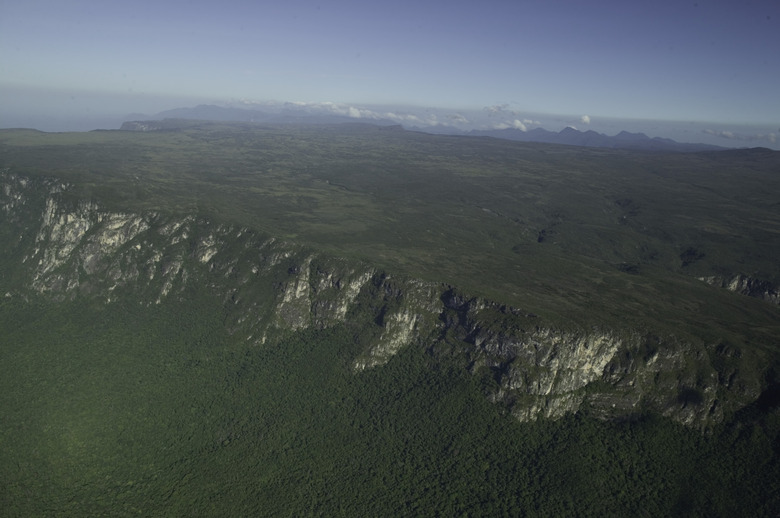 Aerial view of plateau