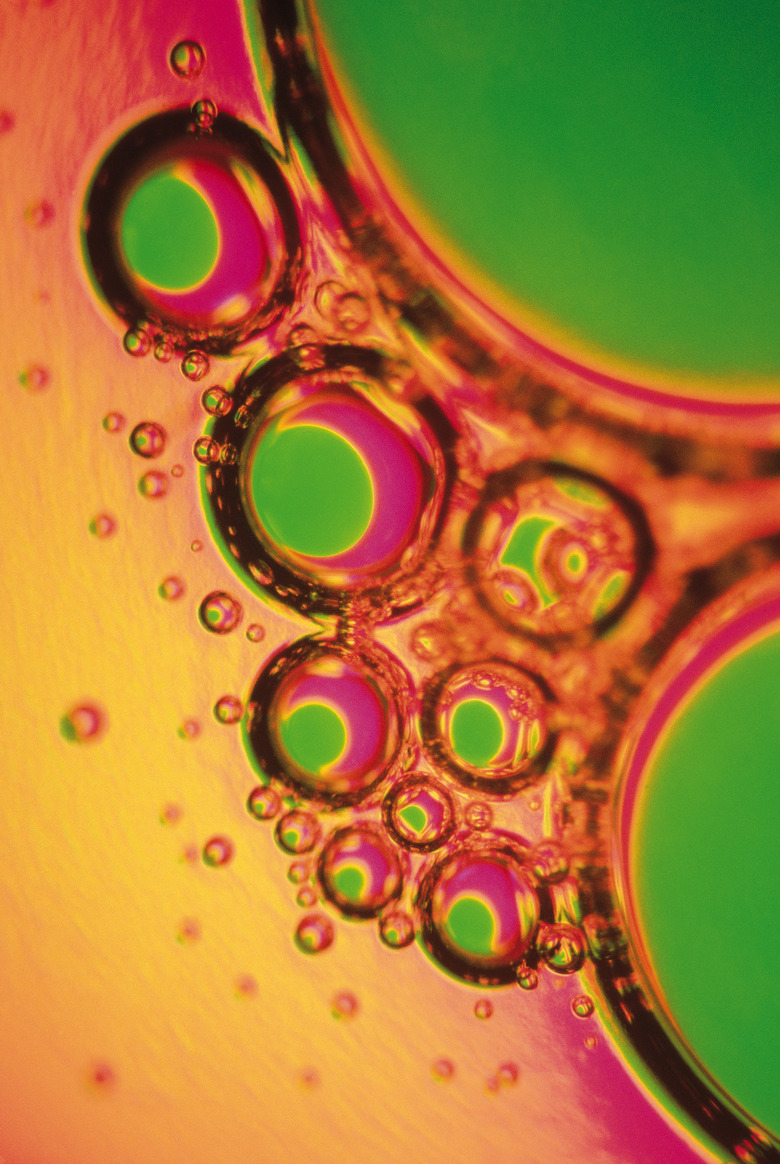 Magnified dish washing liquid