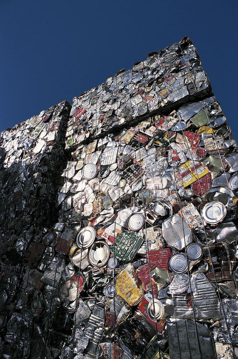 Squashed Cans for Recyling