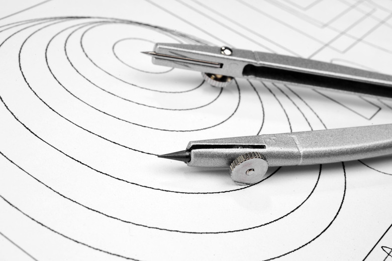 Drawing detail and compasses