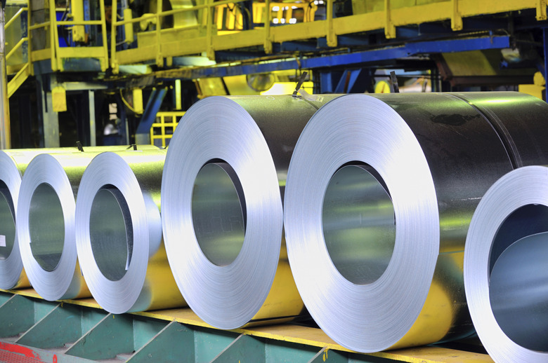 rolls of steel sheet