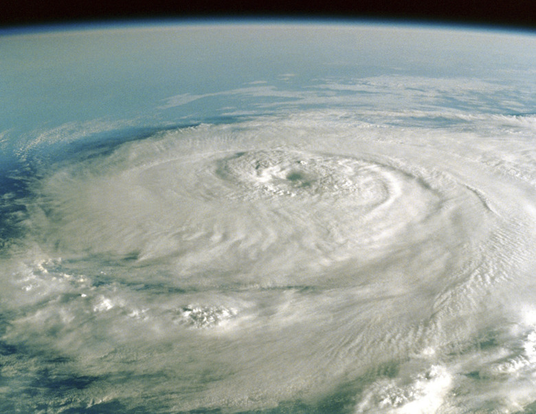 Hurricane clouds on Earth