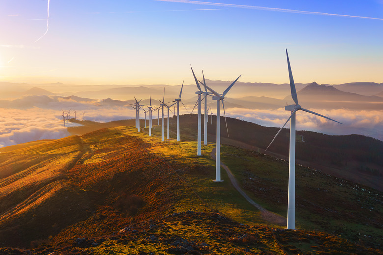 wind turbines in Oiz eolic park