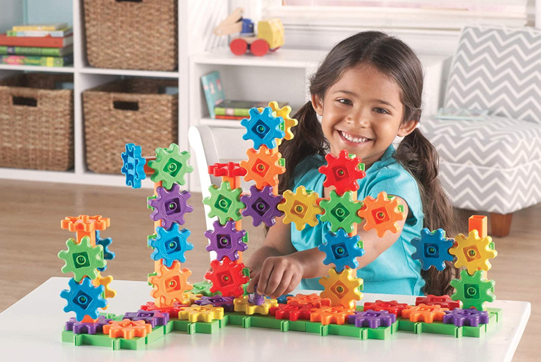 The Gears! Gears! Gears! 100 piece building set, available at Amazon.