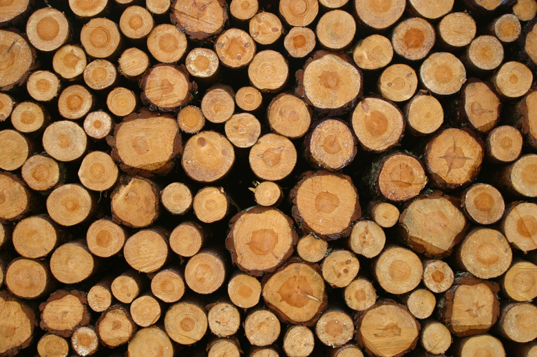 Stacked firewood