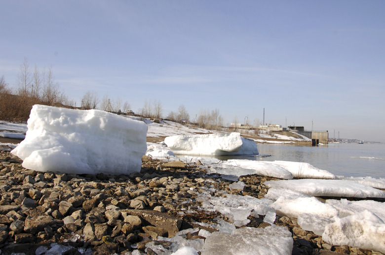 Ice on the river