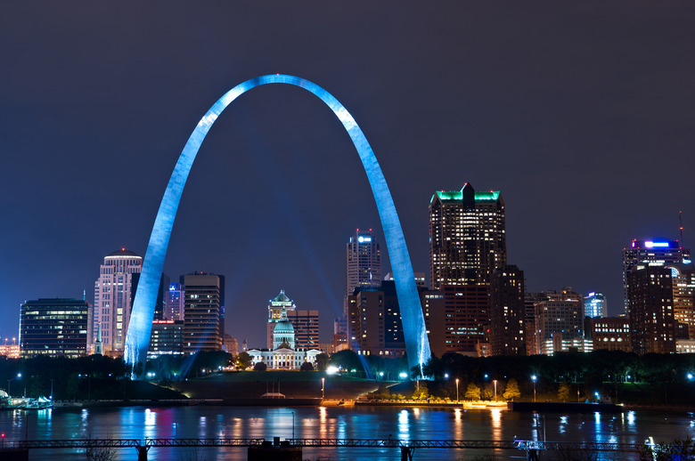 The arch in the city of St Louis