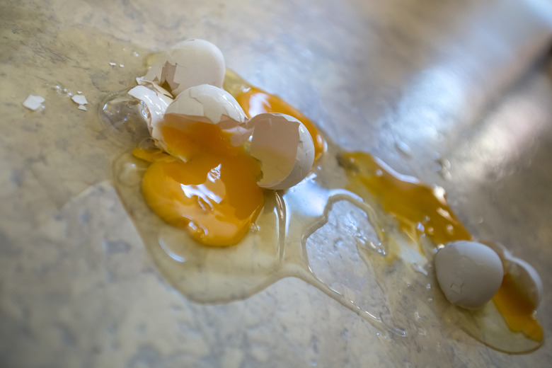 eggs on the kitchen ground