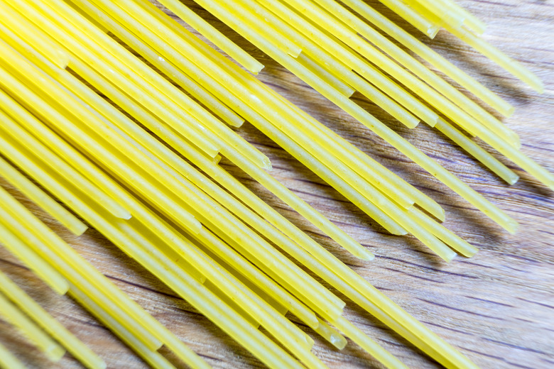 Raw pasta. Background of raw pasta. Pasta close-up.