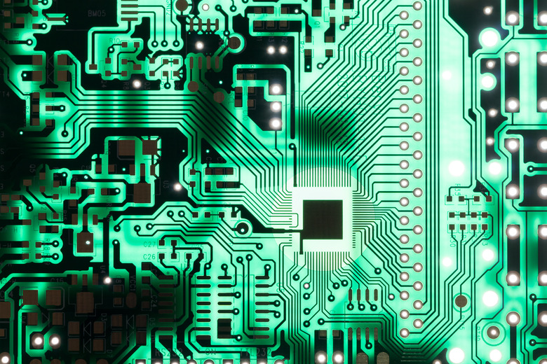 Green Circuit Board Pattern Background