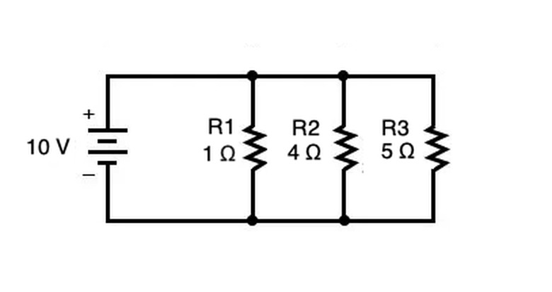 The inverse of each resistor can be summed to get the inverse of the total resistance