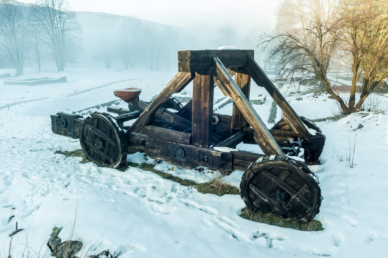 Wooden catapult