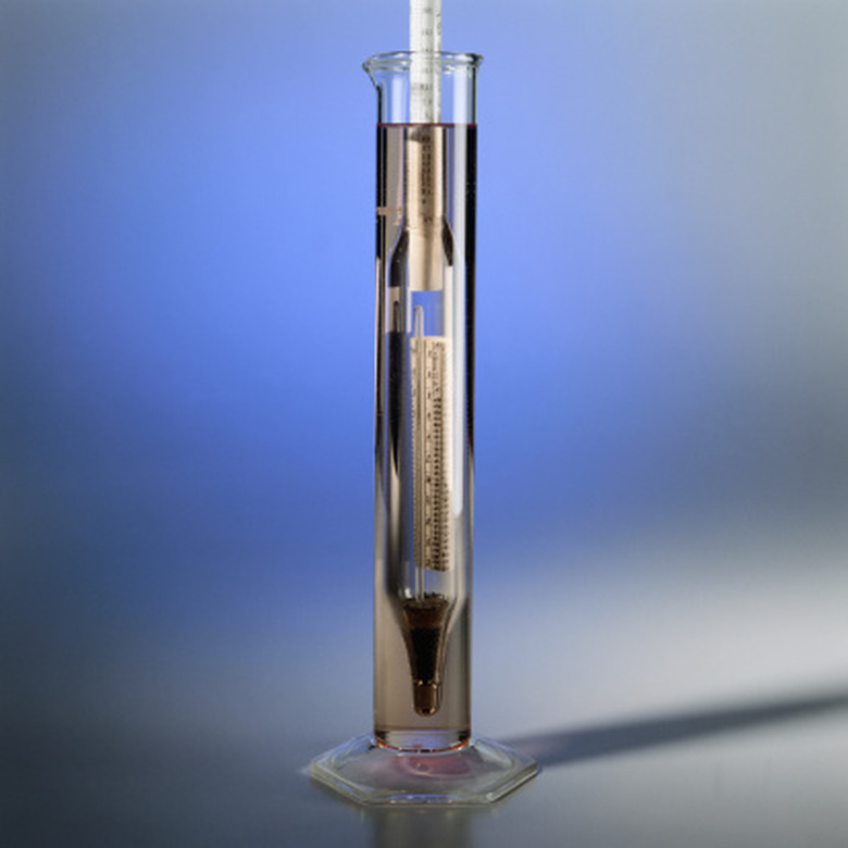 A mercury thermometer in a tet tube