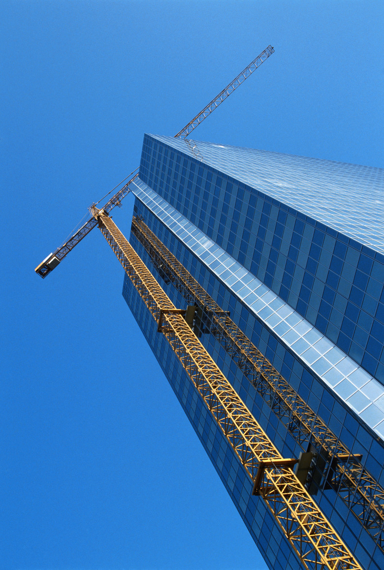 Building exterior construction, low angle view