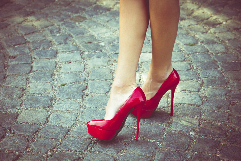 red high heel shoes