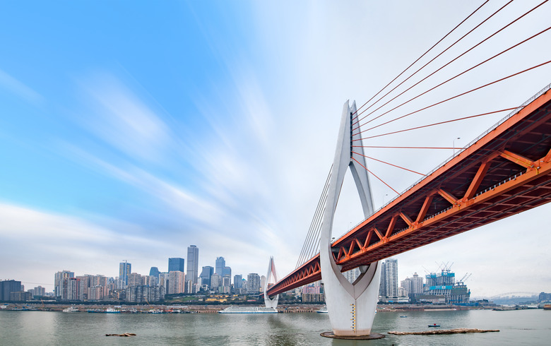 cityscape and skyline of chongqing in cloud sky