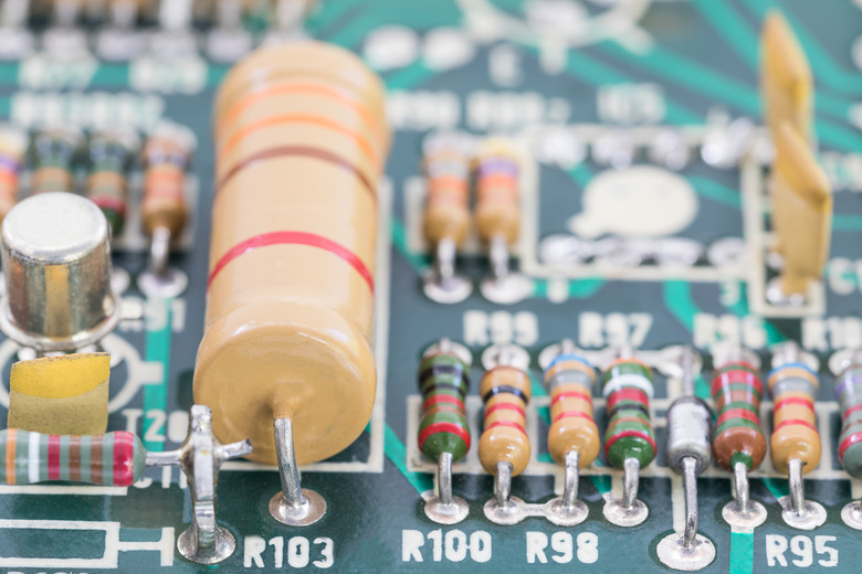 Close up electronic circuit board