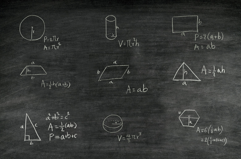 mathematics formula on blackboard