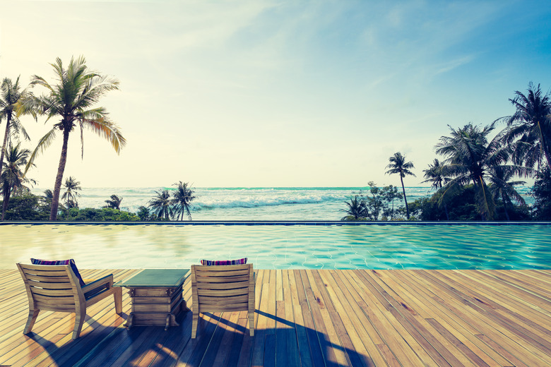 Swimming Pool with  the sea