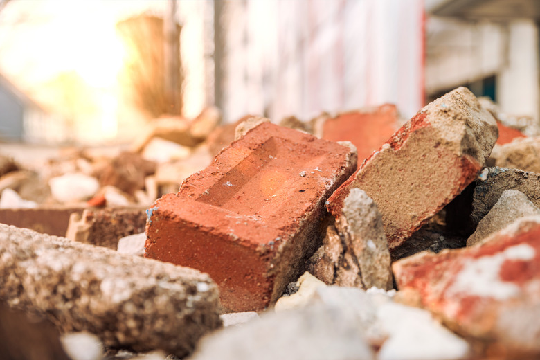 Rubble in container