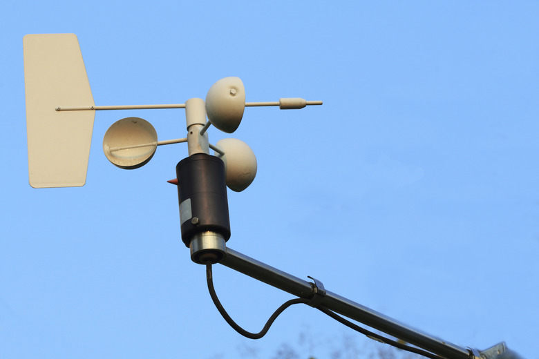 Weather station in blue sky