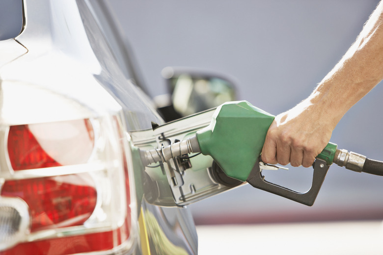 Man pumping gas