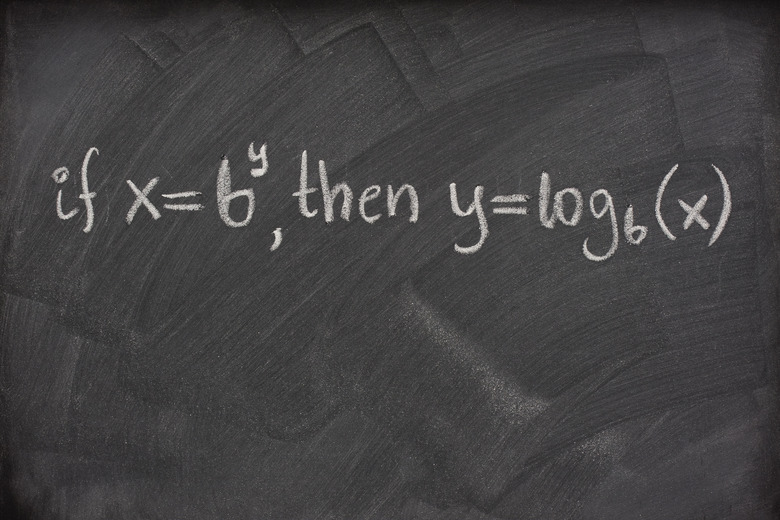 logarithm definition on a school blackboard