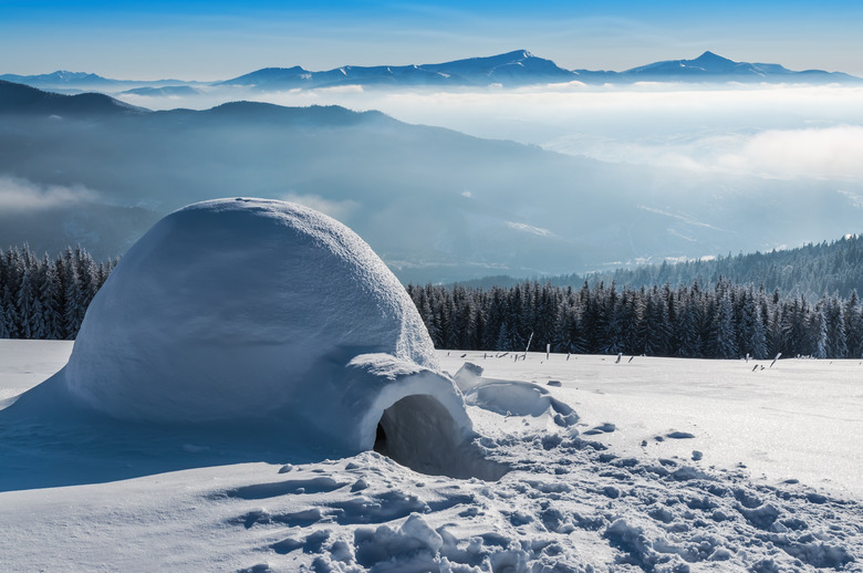 igloo in high mountains