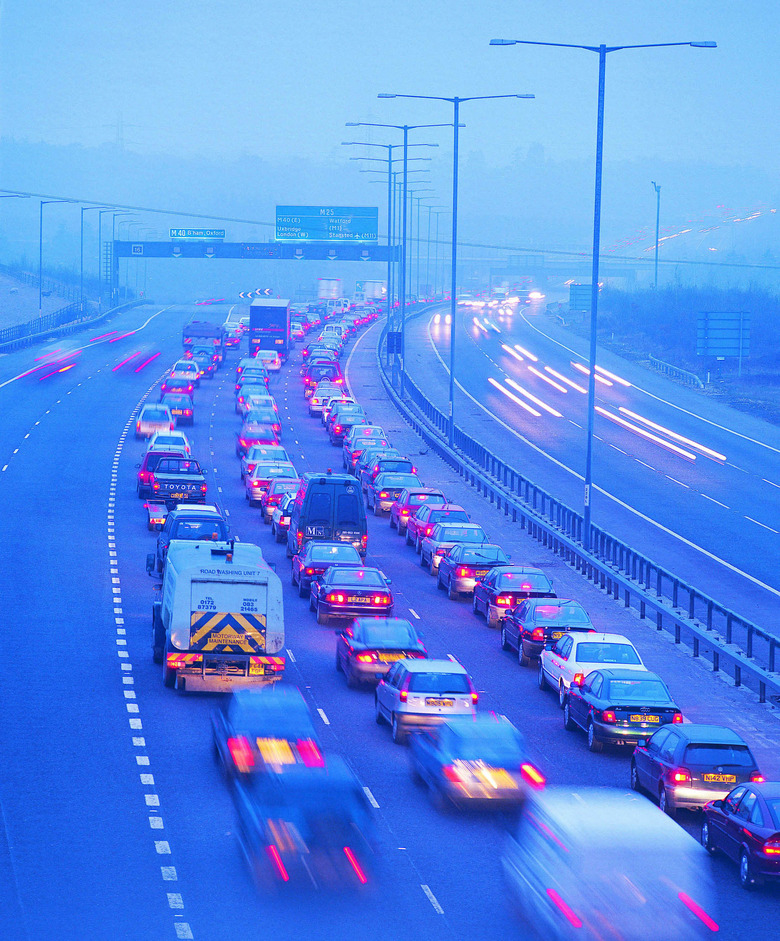 Traffic on M25,UK