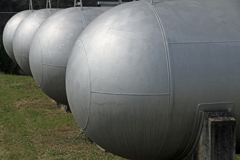 four gas cylinders in a no-go zone