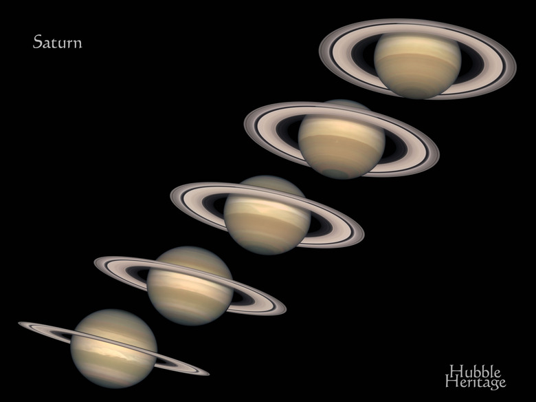 The rings of Saturn.