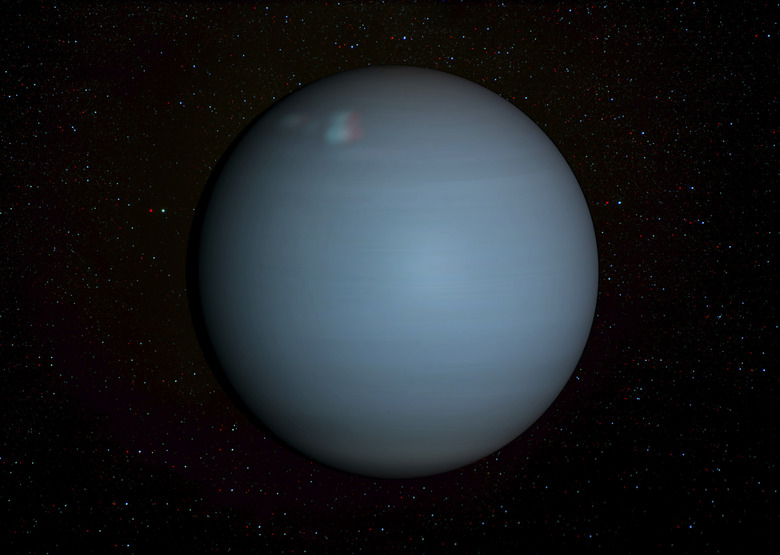 Uranus with stars in the background.